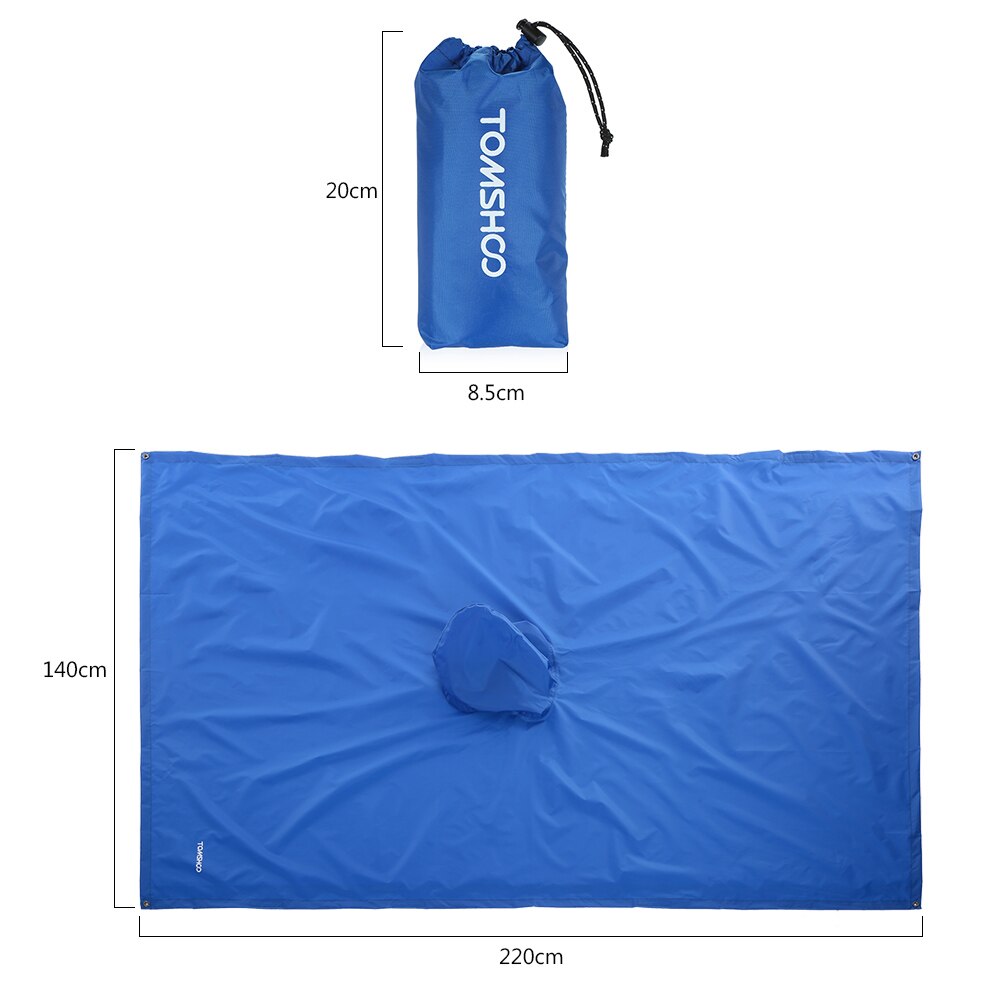 Cheap Goat Tents TOMSHOO Multifunctional Lightweight Raincoat with Hood Outdoor Rain Cover Poncho Camping Picnic Sunshine Canopy Shelter Mat Tents 